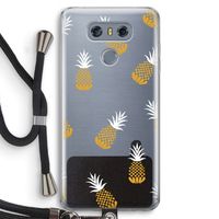 Ananasjes: LG G6 Transparant Hoesje met koord