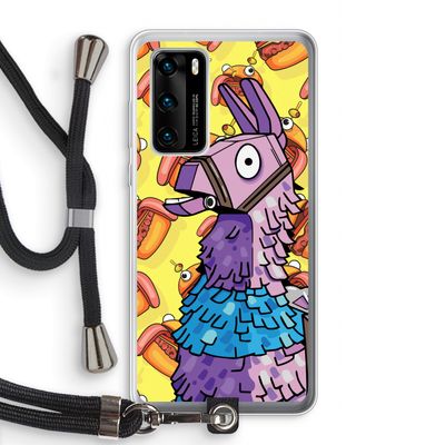 Loot Burger: Huawei P40 Transparant Hoesje met koord