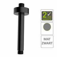 AQS Douche-Arm Luxe Rond Plafondbevestiging 30 cm Mat Zwart Boss & Wessing - thumbnail