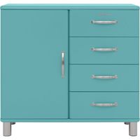 Kast Malibu 1 deur en 4 laden lagoon blue