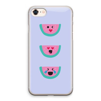 Smiley watermeloen: iPhone 8 Transparant Hoesje