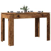 Eettafel 120x60x76 cm bewerkt hout oud houtkleurig