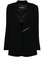 Emporio Armani blazer Cady à simple boutonnage - Noir - thumbnail