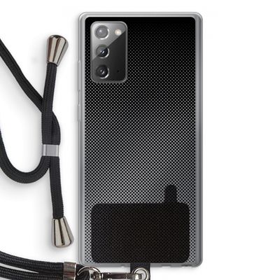 Musketon Halftone: Samsung Galaxy Note 20 / Note 20 5G Transparant Hoesje met koord