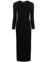 DSQUARED2 cut-out ribbed-knit midi dress - Noir