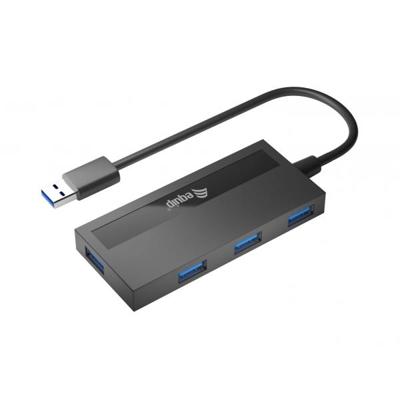 Equip 128956 4-port usb 3.0 hub with usb-c adapter, usb 3.2 gen 1 type-a, 5000 mbit/s, black