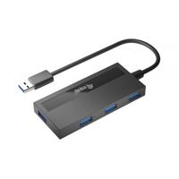 Equip 128956 4-port usb 3.0 hub with usb-c adapter, usb 3.2 gen 1 type-a, 5000 mbit/s, black