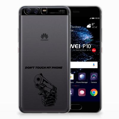 Huawei P10 Silicone-hoesje Gun Don't Touch My Phone Huawei P10 Silicone-hoesje Gun Don't Touch My Phone