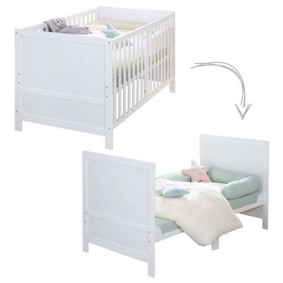 Omvormbaar babybedje - 70 x 140 cm - ROBA - EASY SLEEP - Wit gelakt