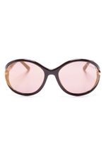 TOM FORD Eyewear lunettes de soleil à monture oversize - Rouge - thumbnail