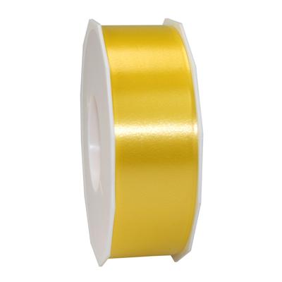 Cadeaulint - 4 cm x 91 meter - geel - satijn - sierlint - cadeaus inpakken