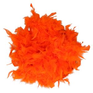 Carnaval verkleed boa met veren - 1x - oranje - 180 cm - 45 gram - Glitter and Glamour