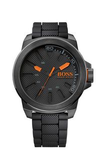Horlogeband Hugo Boss HB-221-1-34-2625 / HO659302527 Rubber Zwart 24mm