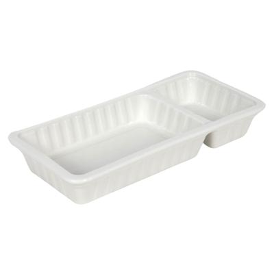 Frietbakje 20x9,5x3,2cm wit porselein