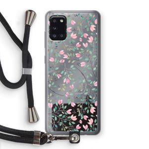 Sierlijke bloemen: Samsung Galaxy A31 Transparant Hoesje met koord