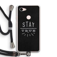 Stay true: Pixel 3 XL Transparant Hoesje met koord