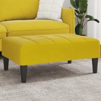 Voetenbank 77x55x31 cm fluweel geel