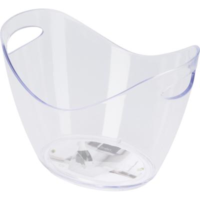 Wijnflessen koeler / wijnkoeler Bucket - transparant - kunststof - 27 x 20 x 20 cm - IJsemmer