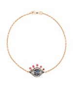 Monan "bracelet Evil Eye en or rose 18ct orné de diamant, saphir et rubis"