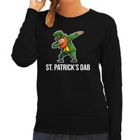 St. Patricks dab feest sweater/ outfit zwart voor dames - St. Patricksday - swag / dabbin 2XL  -