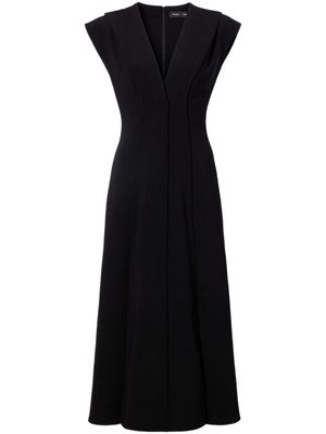 Proenza Schouler robe mi-longue plissée à mancherons - Noir