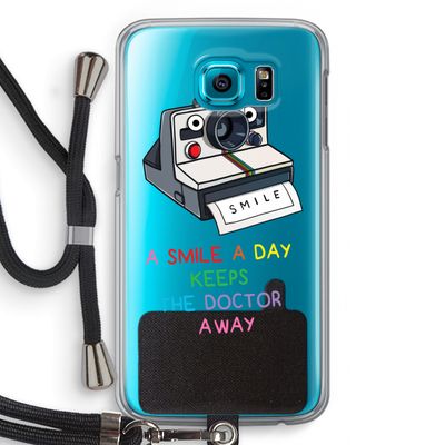 Smile: Samsung Galaxy S6 Transparant Hoesje met koord