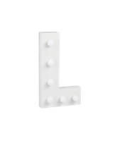 Letter L met licht hoogte 17 cm breedte 9,5 cm Letter L met licht hoogte 17 cm breedte 9,5 cm