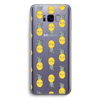 Ananas: Samsung Galaxy S8 Plus Transparant Hoesje - thumbnail