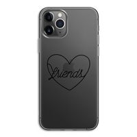 Friends heart black: iPhone 11 Pro Transparant Hoesje