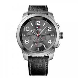Horlogeband Tommy Hilfiger 679301774 / 1791110 / TH.232.1.14.1761 Leder Zwart 24mm
