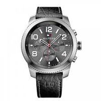 Horlogeband Tommy Hilfiger 679301774 / 1791110 / TH.232.1.14.1761 Leder Zwart 24mm - thumbnail