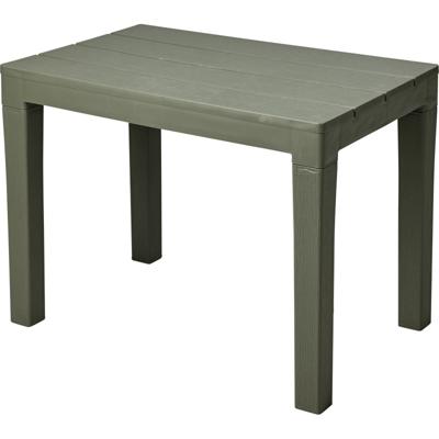 Tuin bijzettafeltje - groen - kunststof - 60 x 39 x 45 cm - koffietafel