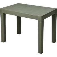 Tuin bijzettafeltje - groen - kunststof - 60 x 39 x 45 cm - koffietafel