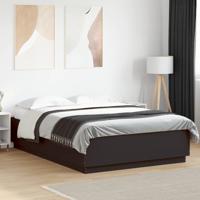 Bedframe bewerkt hout zwart 120x200 cm
