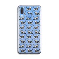 Zwarte poes: Samsung Galaxy A40 Transparant Hoesje
