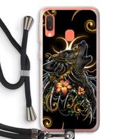 Huilende Wolf: Samsung Galaxy A20e Transparant Hoesje met koord