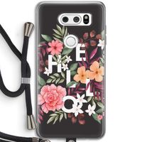 Hello in flowers: LG V30 Transparant Hoesje met koord