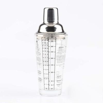 Roestvrijstaal glas cocktail shaker tools melk Tea Cup met schaal capaciteit: 450ml