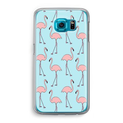 Anything Flamingoes: Samsung Galaxy S6 Transparant Hoesje