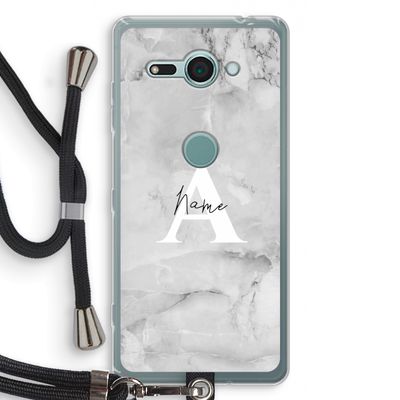 Ivory Marble: Sony Xperia XZ2 Compact Transparant Hoesje met koord