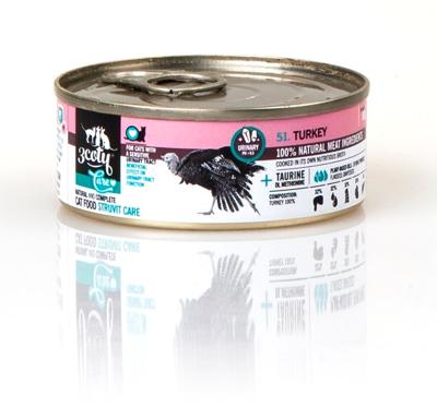 3COTY Turkey Struvite care - nat kattenvoer - 80g