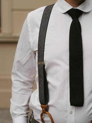 Sir Redman Gebreide Stropdas Zwart | Peaky Blinders