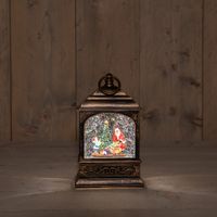 B.O. Lantern Santa Glitter Water Led Warm White 13,5X25,5 cm - Anna's Collection
