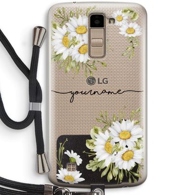Daisies: LG K10 (2016) Transparant Hoesje met koord