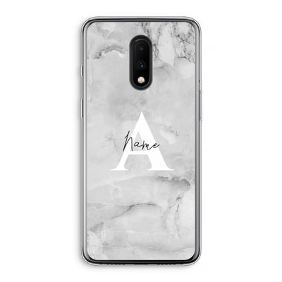 Ivory Marble: OnePlus 7 Transparant Hoesje