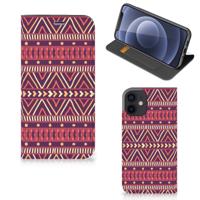 iPhone 12 Mini | Hoesje met Magneet | Aztec Paars