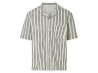 LIVERGY Heren overhemd (Wit/donkerblauw, XL)