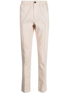 Michael Kors pantalon en coton mélangé à fines rayures - Tons neutres
