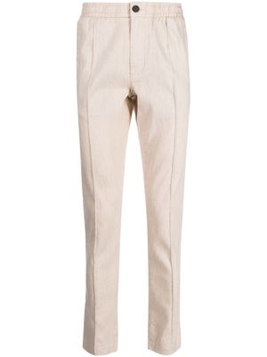 Michael Kors pantalon en coton mélangé à fines rayures - Tons neutres