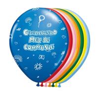 Folat Feest ballonnen - communie thema - 8x stuks - feestversiering
